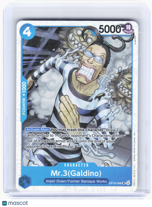2026 One Piece—Mr.3(Galdino) #OP16-056 The Time of Battle—Super Rare Foil