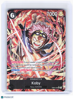 2026 One Piece—Koby #EB04-044 Adventure on Kami's Island—Super Rare (Alt Art)