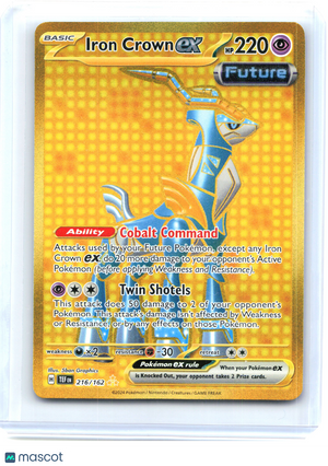 2024 Pokemon—Iron Crown ex #216/162 Temporal Forces—Hyper Rare Holo [LP]