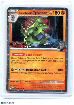 2025 Team Rocket's Tyranitar #096/182 Miscellaneous Cards & Products—Rare [LP]