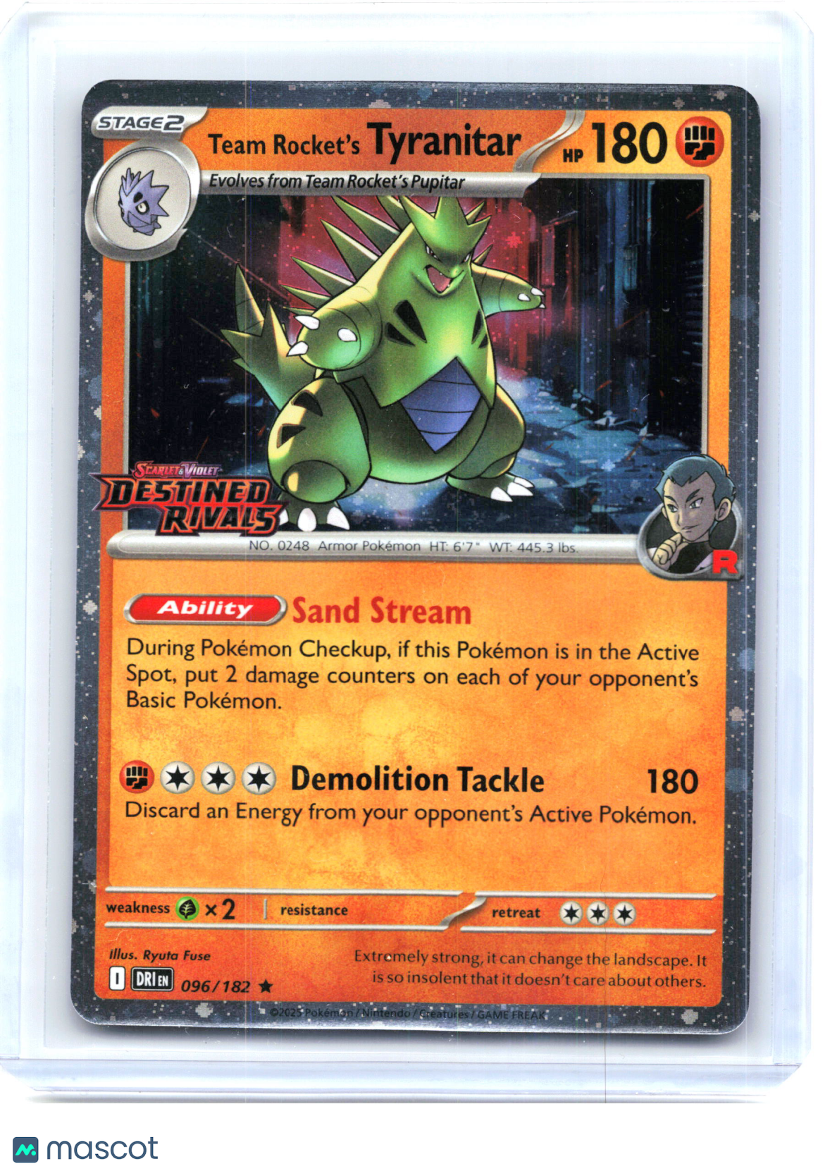 2025 Team Rocket's Tyranitar #096/182 Miscellaneous Cards & Products—Rare [LP]