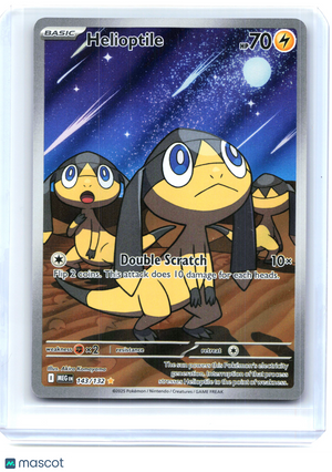 2025 Pokemon—Helioptile #143/132 Mega Evolution—Illustration Rare Holo