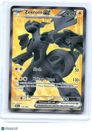 2025 Pokemon—Zekrom ex #158/86 Black Bolt—Ultra Rare Holo