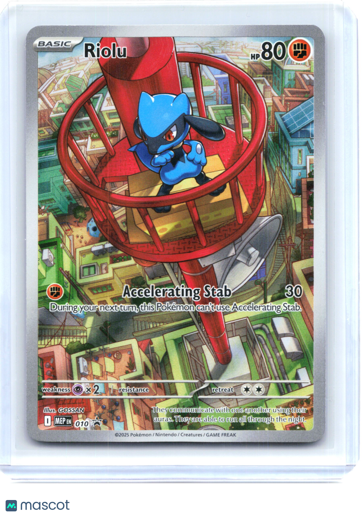 2025 Pokemon—Riolu #010 Mega Evolution Promo—Black Star Promo Holo