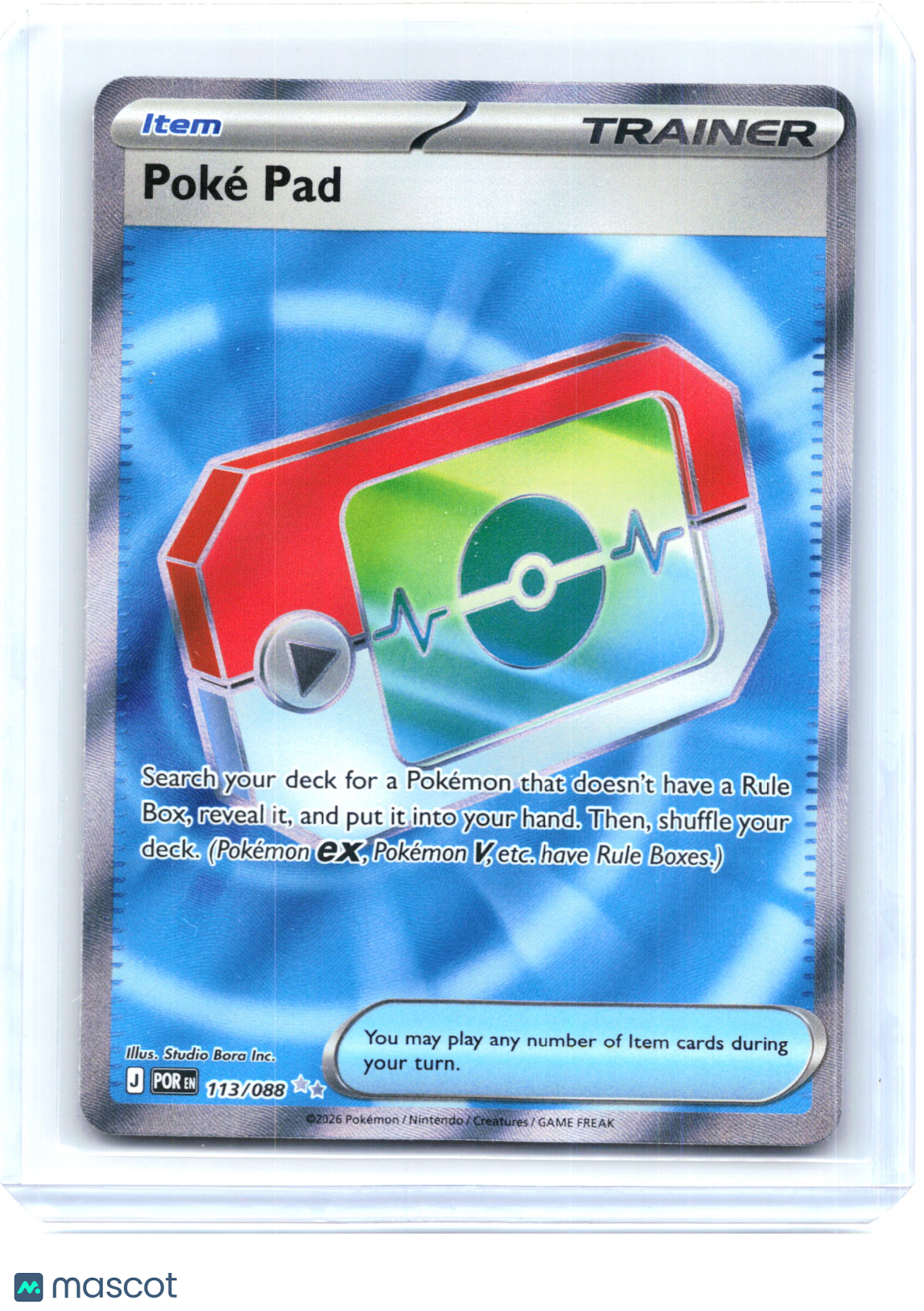 2026 Pokemon—Poké Pad #113/088 Perfect Order—Ultra Rare Holo