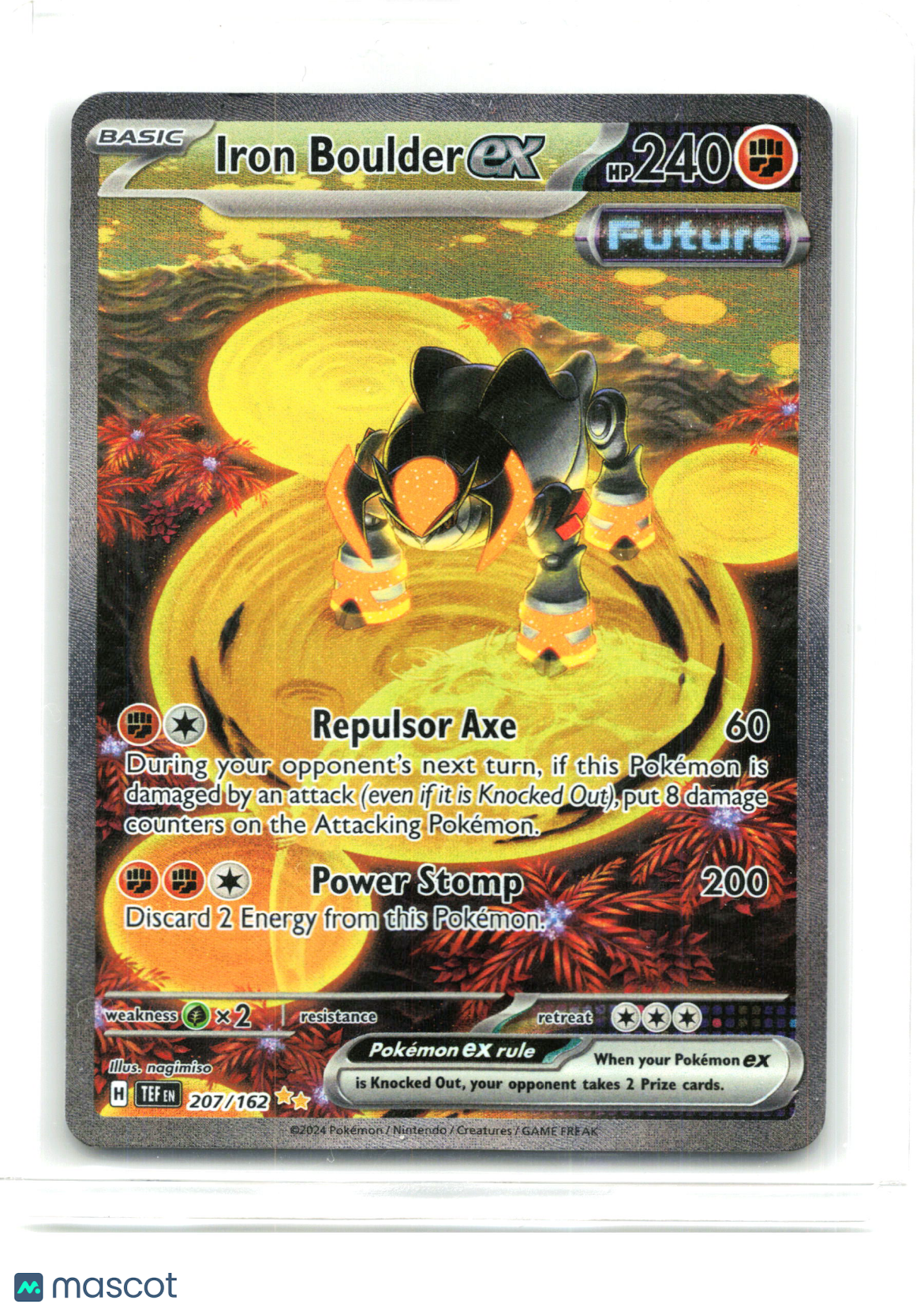 2024 Pokemon—Iron Boulder ex #207/162 Temporal Forces—Special Illustration Rare