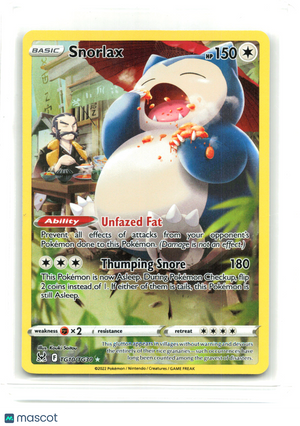2022 Pokemon—Snorlax #TG10/TG30 Lost Origin Trainer Gallery—Ultra Rare Holo