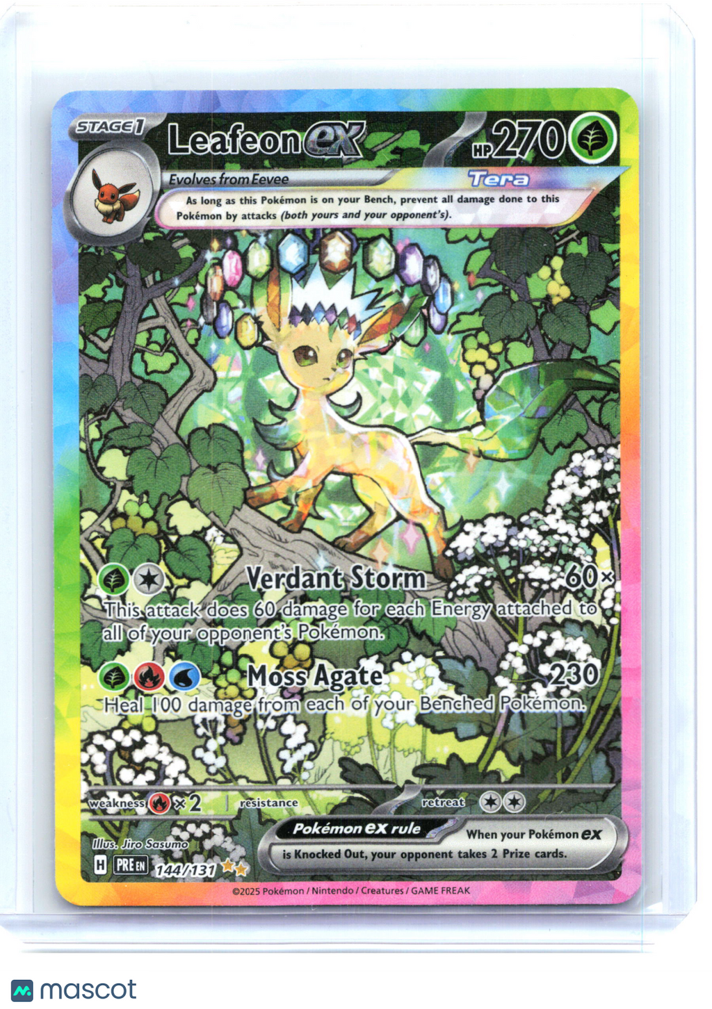 2025 Pokemon—Leafeon ex 144/131 Prismatic Evolutions—Special Illustration Rare