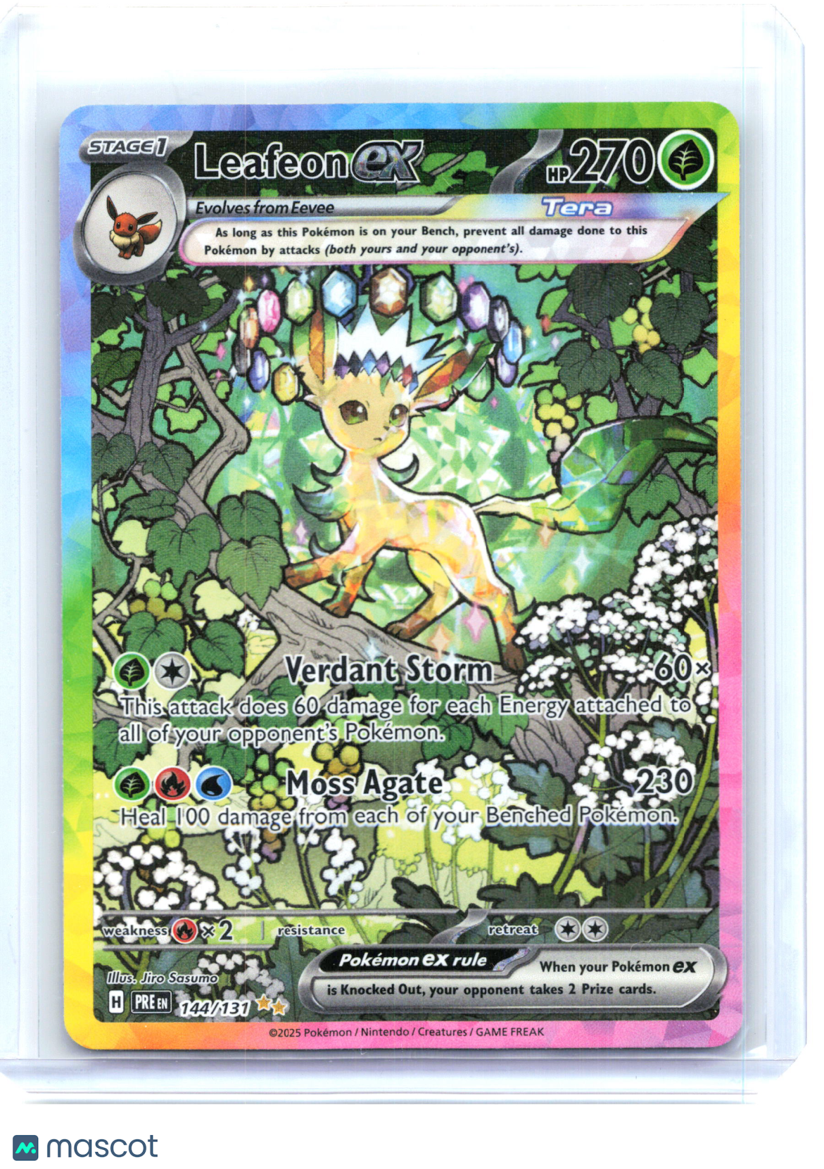 2025 Pokemon—Leafeon ex 144/131 Prismatic Evolutions—Special Illustration Rare