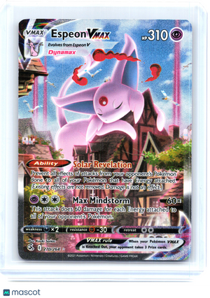2021 Pokemon—Espeon VMAX #270/264 Fusion Strike—Secret Rare Holo