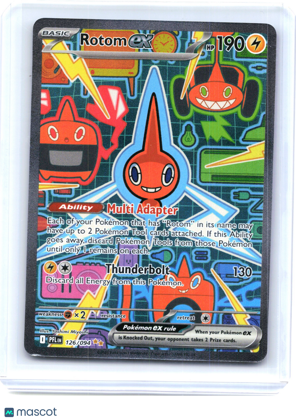 2025 Pokemon—Rotom ex #126/094 Phantasmal Flames—Special Illustration Rare Holo