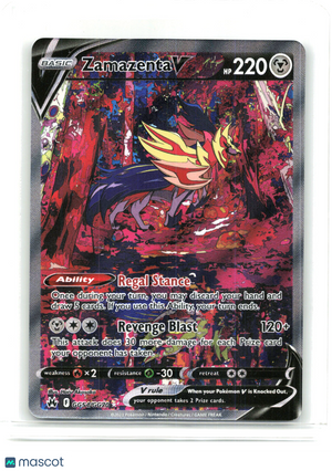 2023 Pokemon—Zamazenta V #GG54/GG70 Crown Zenith: Galarian Gallery—Ultra Rare