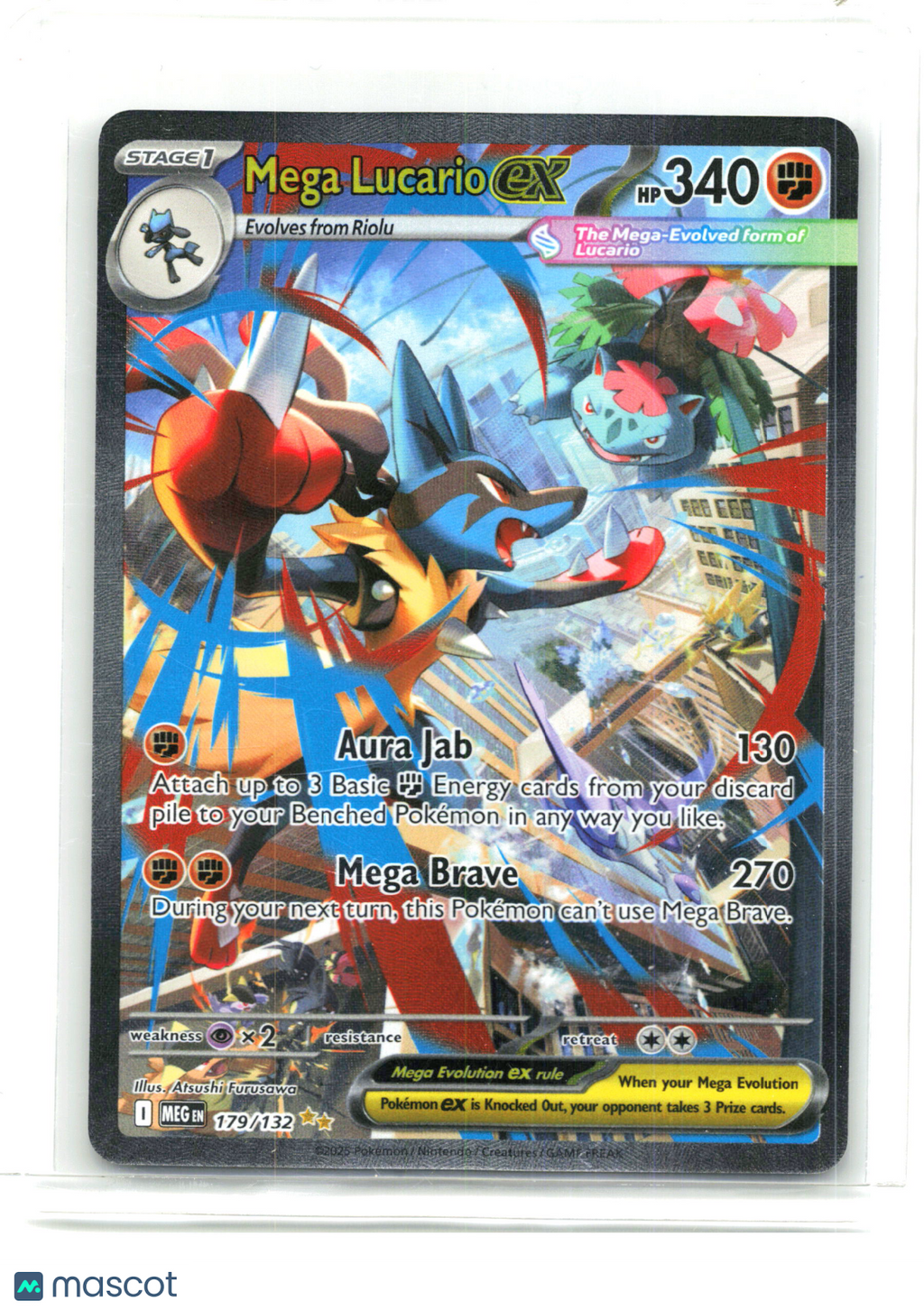 2025 Pokemon—Mega Lucario ex #179/132 Mega Evolution—Special Illustration Rare