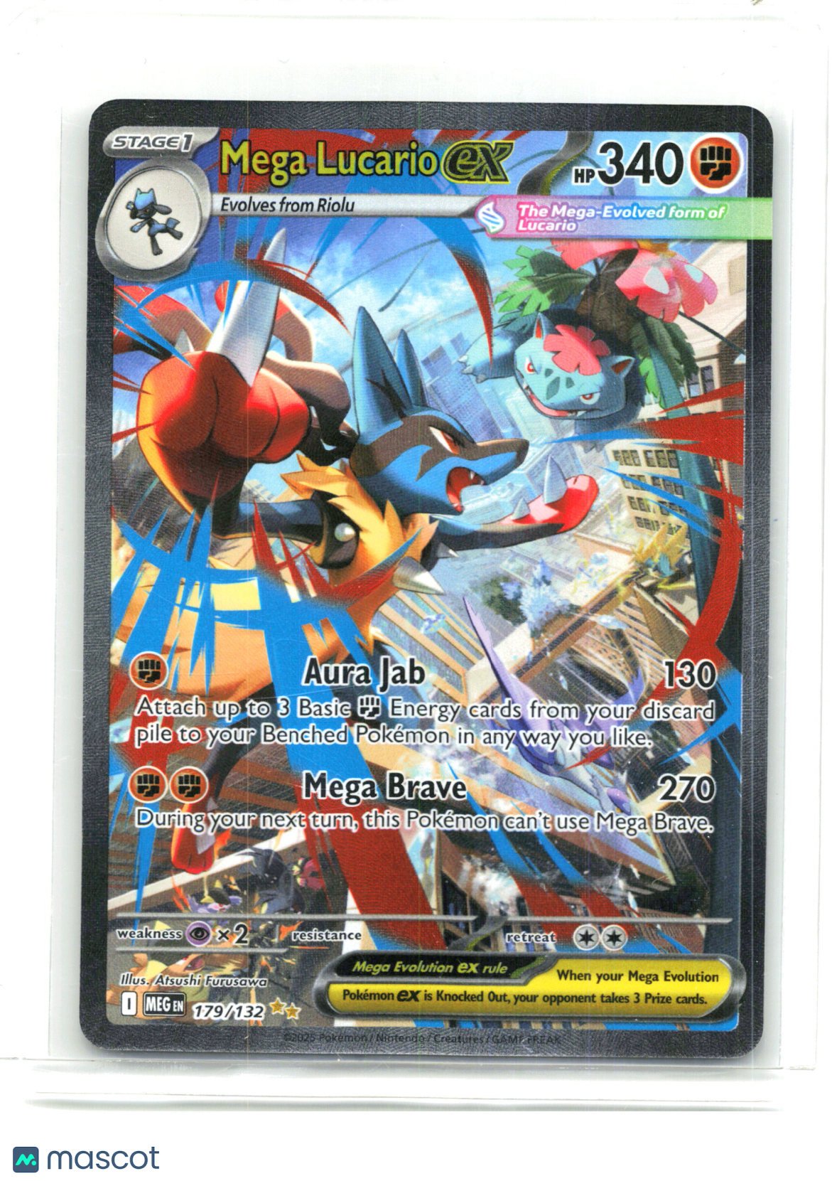 2025 Pokemon—Mega Lucario ex #179/132 Mega Evolution—Special Illustration Rare