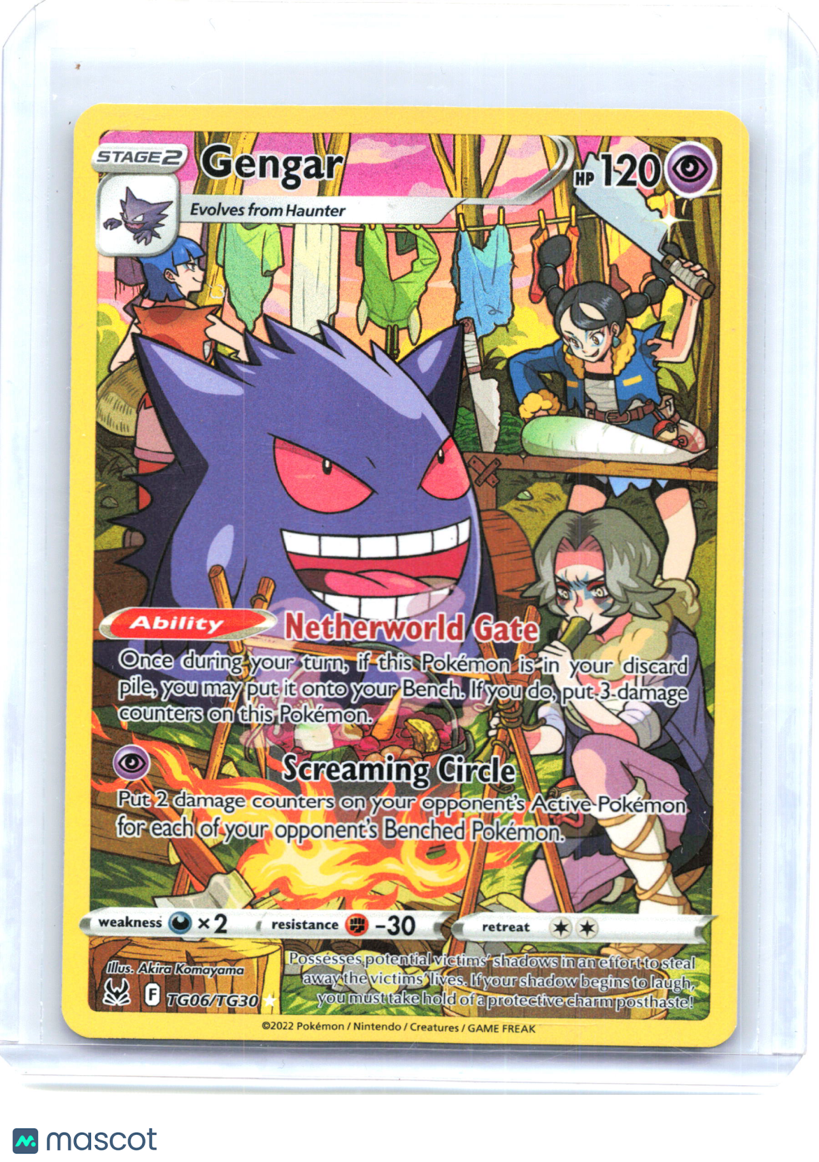 2022 Pokemon—Gengar #TG06/TG30 Lost Origin Trainer Gallery—Ultra Rare Holo