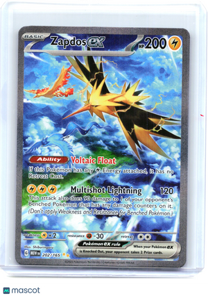 2023 Zapdos ex #202/165 Scarlet & Violet 151—Special Illustration Rare Holo