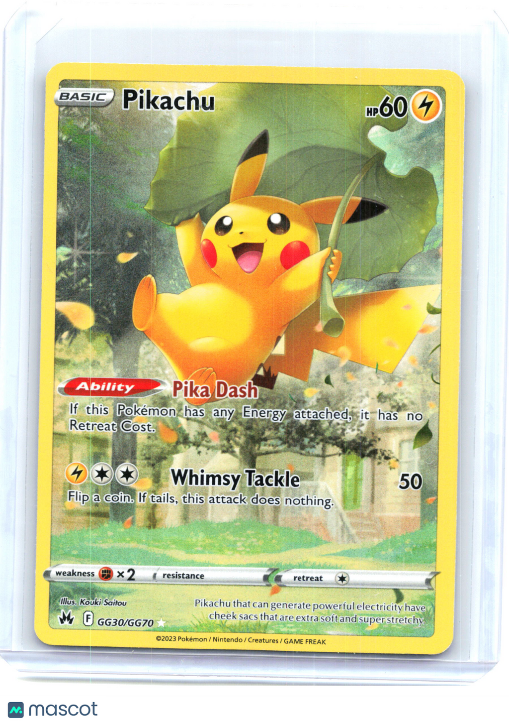 2023 Pokemon—Pikachu #GG30/GG70 Crown Zenith: Galarian Gallery—Ultra Rare Holo