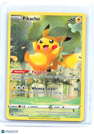 2023 Pokemon—Pikachu #GG30/GG70 Crown Zenith: Galarian Gallery—Ultra Rare Holo
