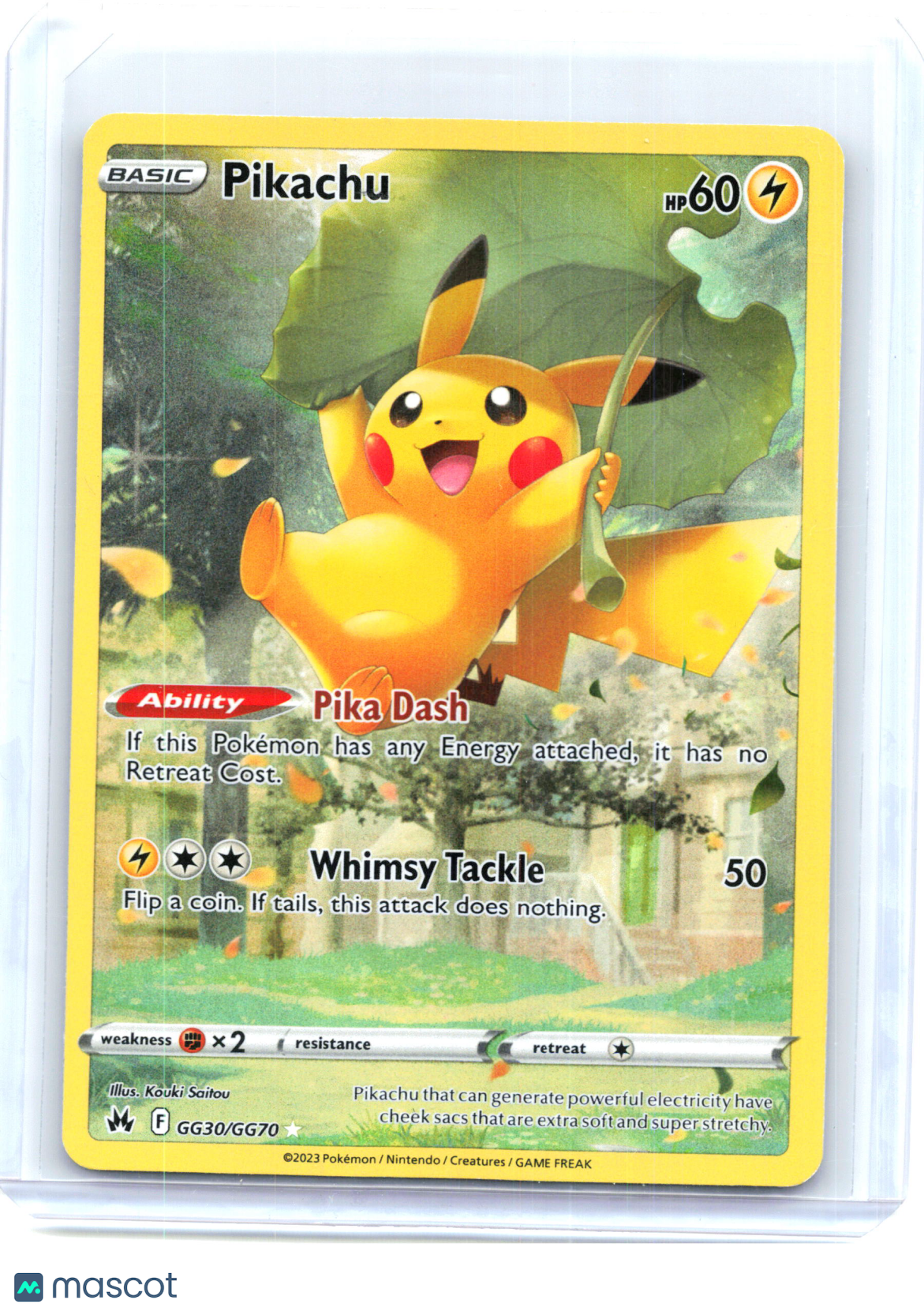 2023 Pokemon—Pikachu #GG30/GG70 Crown Zenith: Galarian Gallery—Ultra Rare Holo