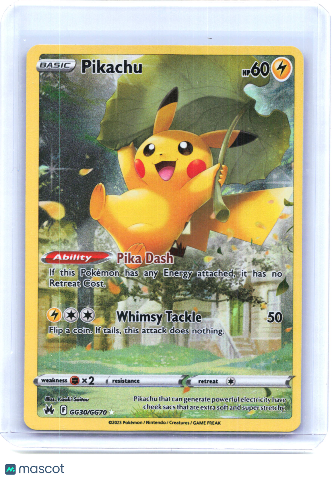 2023 Pokemon—Pikachu #GG30/GG70 Crown Zenith: Galarian Gallery—Ultra Rare Holo