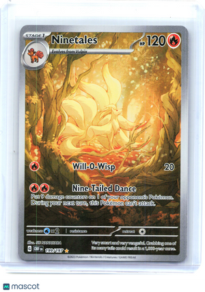 2023 Pokemon—Ninetales #199/197 Obsidian Flames—Illustration Rare Holo