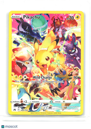 2023 Pokemon—Pikachu #160/159 Crown Zenith—Secret Rare Holo