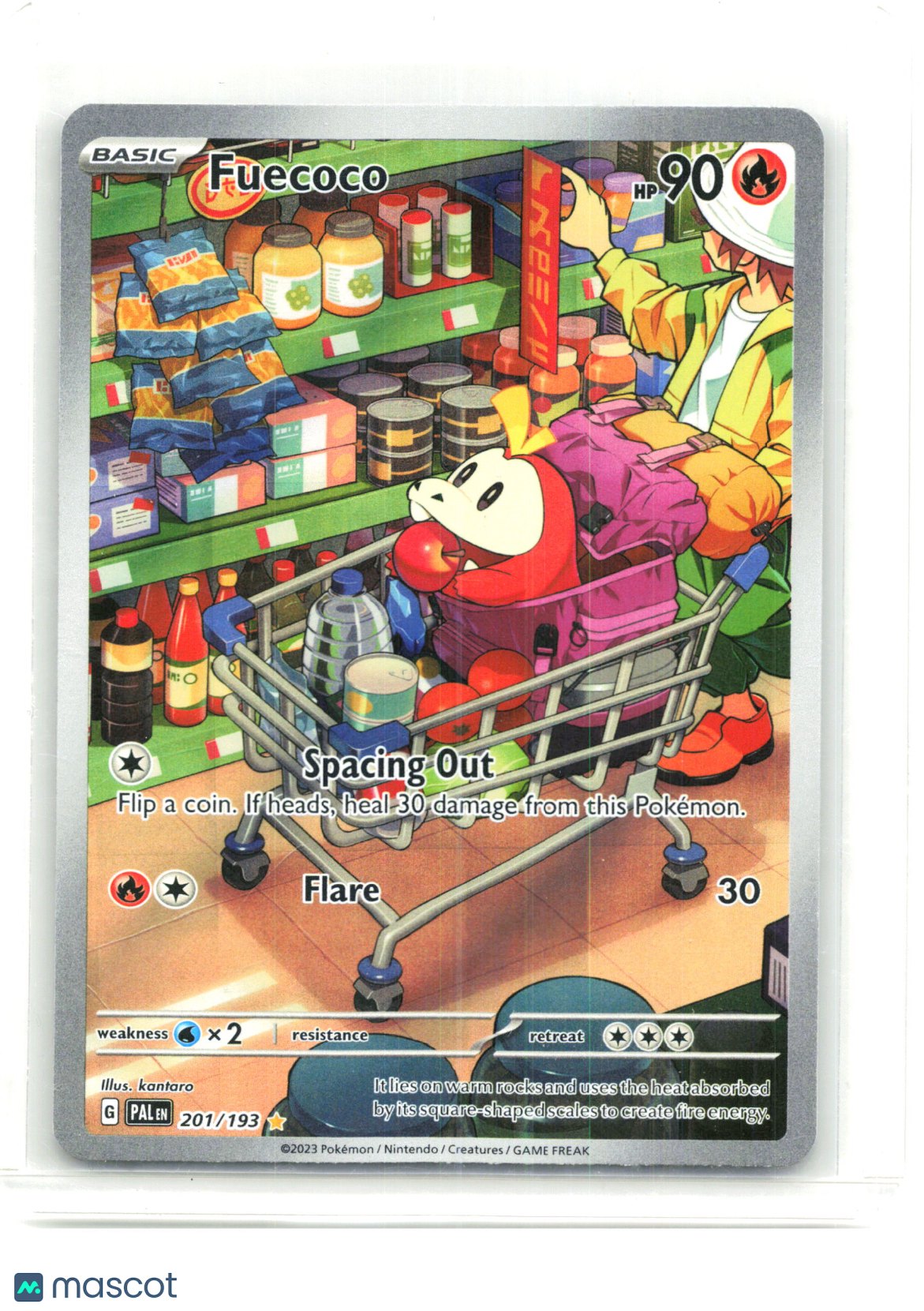 2023 Pokemon—Fuecoco #201/193 Paldea Evolved—Illustration Rare Holo