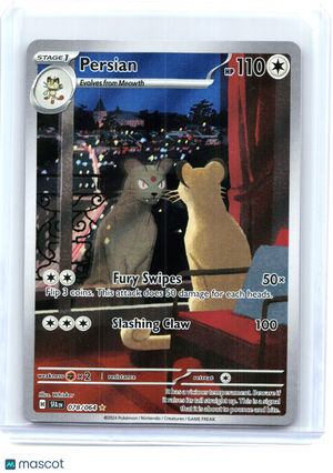 2024 Pokemon—Persian #078/064 Shrouded Fable—Illustration Rare Holo