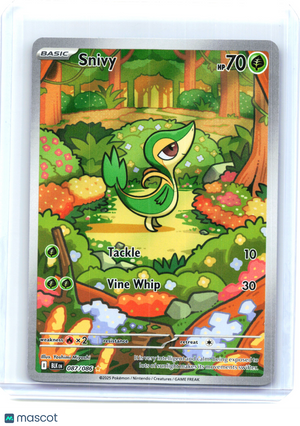 2025 Pokemon—Snivy #87/86 Black Bolt—Illustration Rare Holo