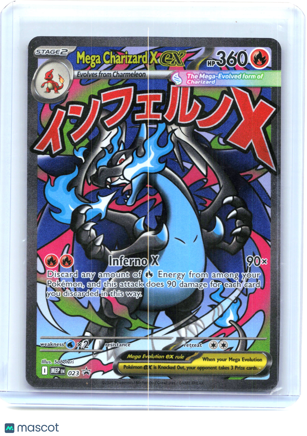 2025 Pokemon—Mega Charizard X ex #023 Mega Evolution Promo—Black Star Promo Holo