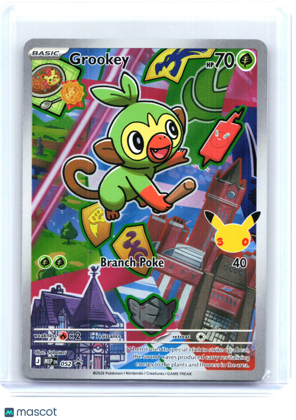 2026 Pokemon—Grookey #052 Mega Evolution Promo—Black Star Promo Holo