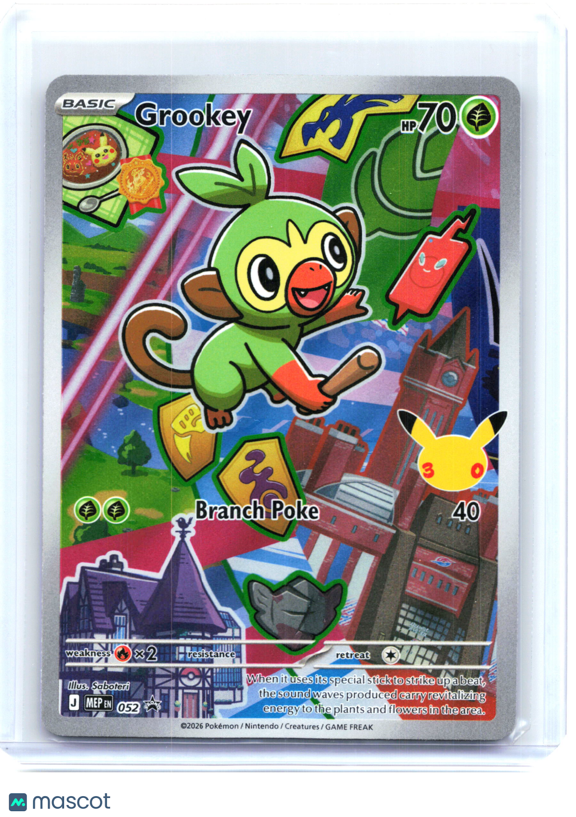 2026 Pokemon—Grookey #052 Mega Evolution Promo—Black Star Promo Holo