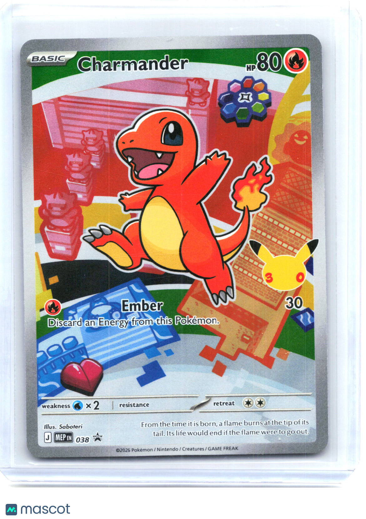 2025 Pokemon—Charmander #038 Mega Evolution Promo—Black Star Promo Holo