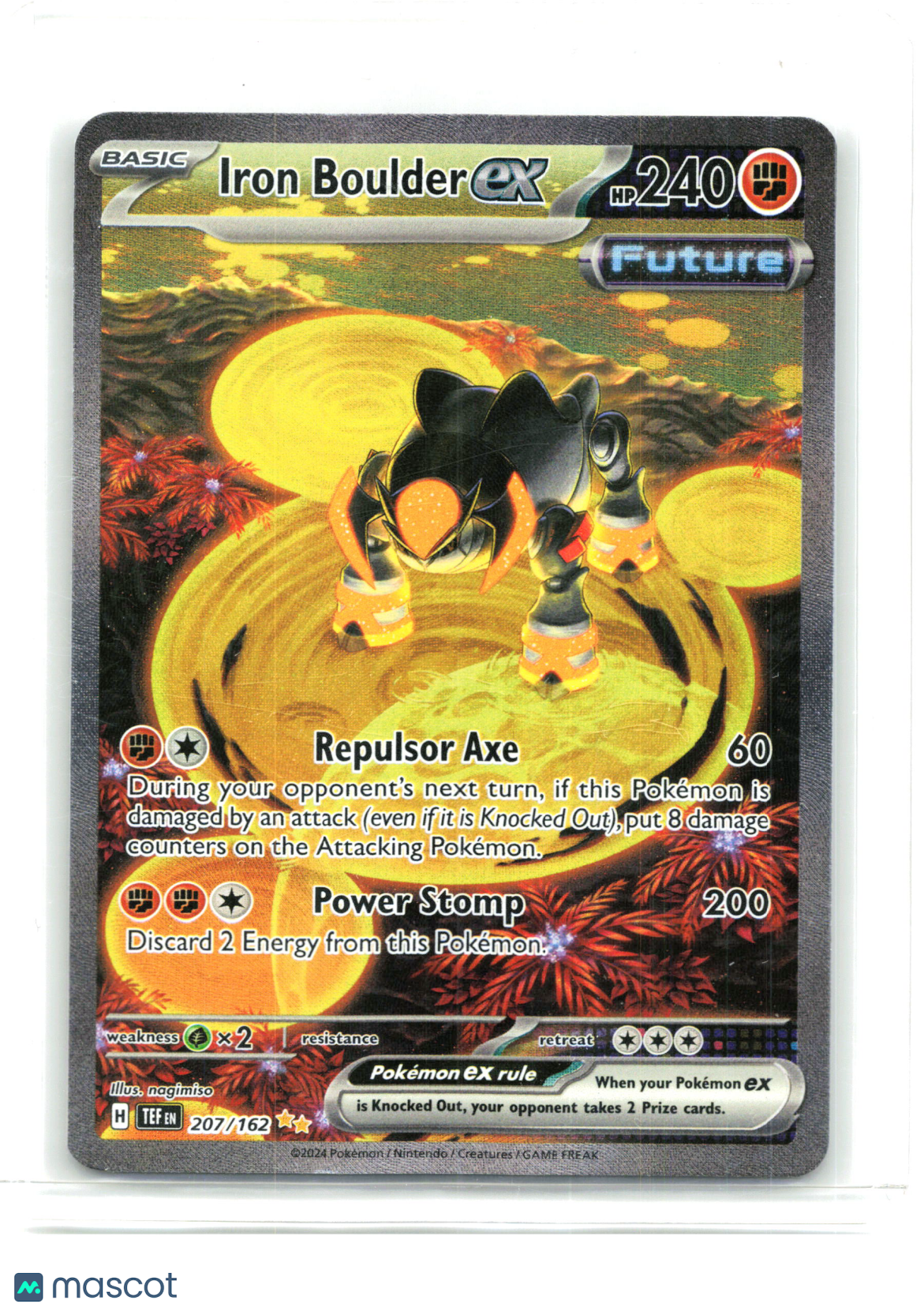 2024 Iron Boulder ex #207/162 Temporal Forces—Special Illustration Rare Holo