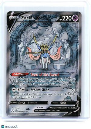2023 Pokemon—Zacian V #GG48/GG70 Crown Zenith: Galarian Gallery—Ultra Rare Holo