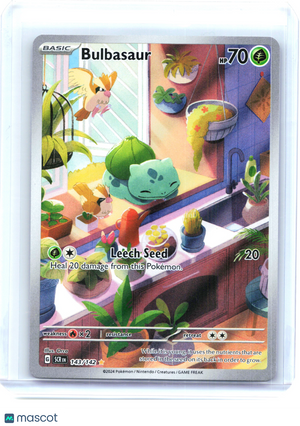 2024 Pokemon—Bulbasaur #143/142 Stellar Crown—Illustration Rare Holo