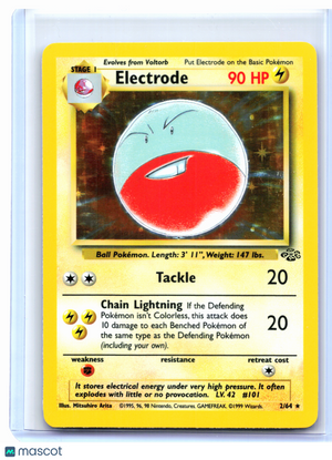 1999 Pokemon—Electrode #2/64 Jungle—Holo Rare Holo