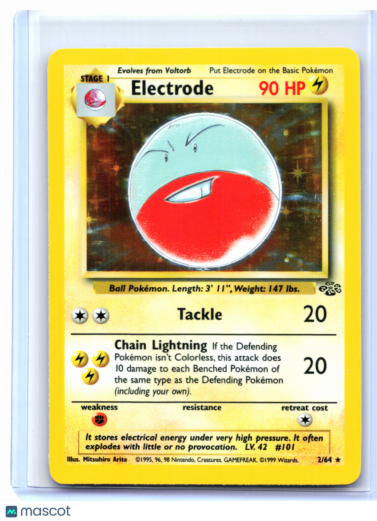 1999 Pokemon—Electrode #2/64 Jungle—Holo Rare Holo