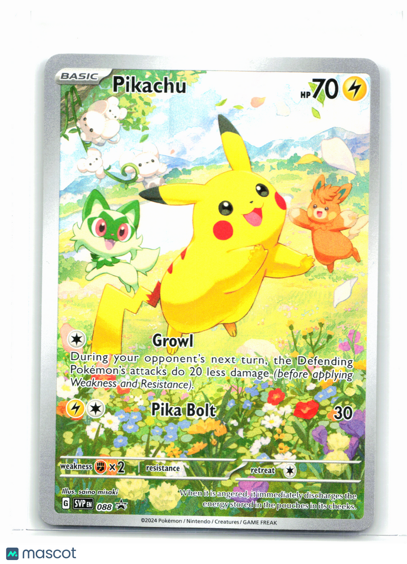 2024 Pokemon—Pikachu #088 Scarlet & Violet Promo—Black Star Promo Holo