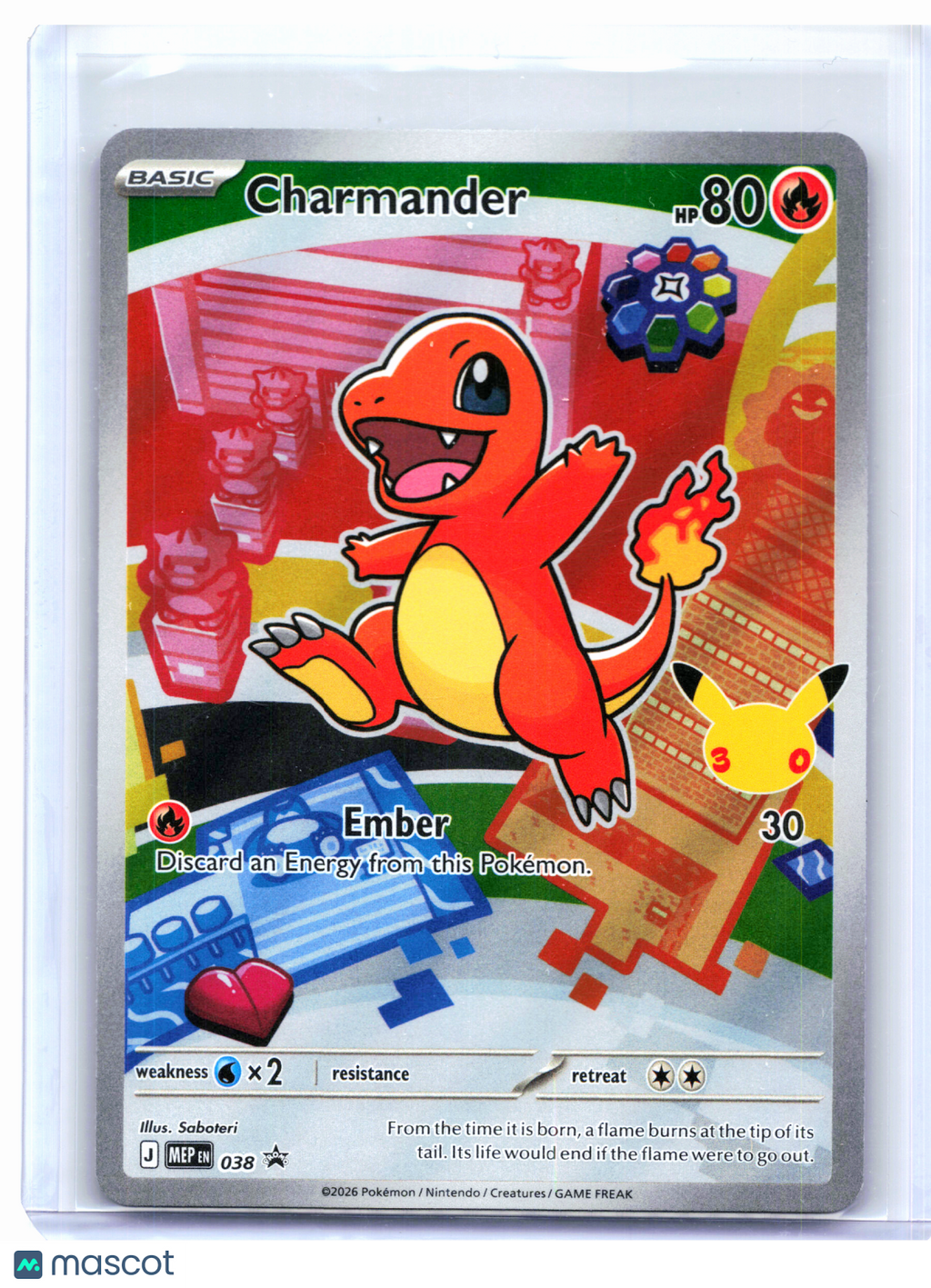 2026 Pokemon—Charmander #038 Mega Evolution Promo—Black Star Promo Holo