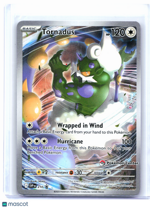 2025 Pokemon—Tornadus (Pokemon Center Exclusive) #210 SVP—Black Star Promo Holo