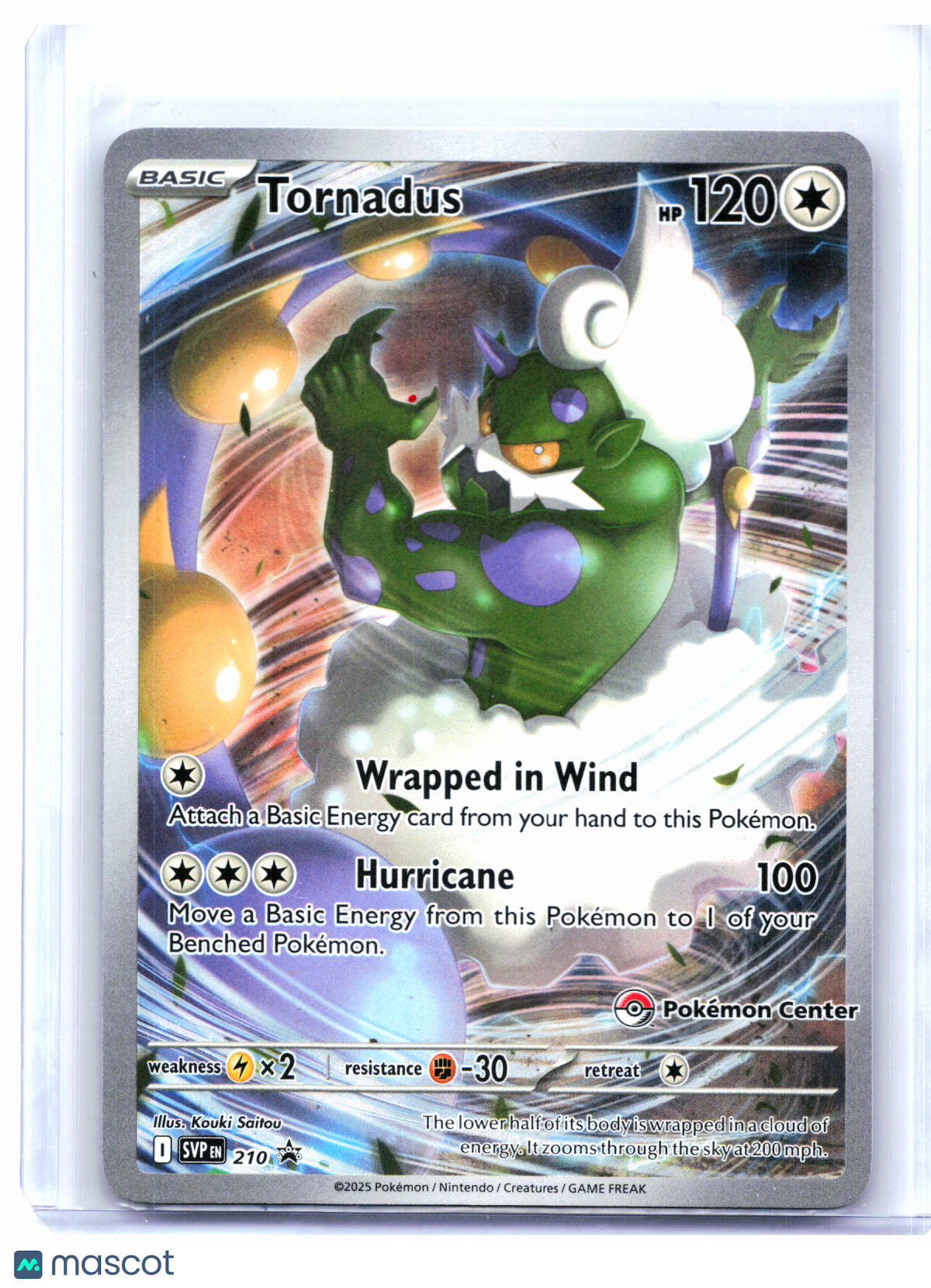 2025 Pokemon—Tornadus (Pokemon Center Exclusive) #210 SVP—Black Star Promo Holo