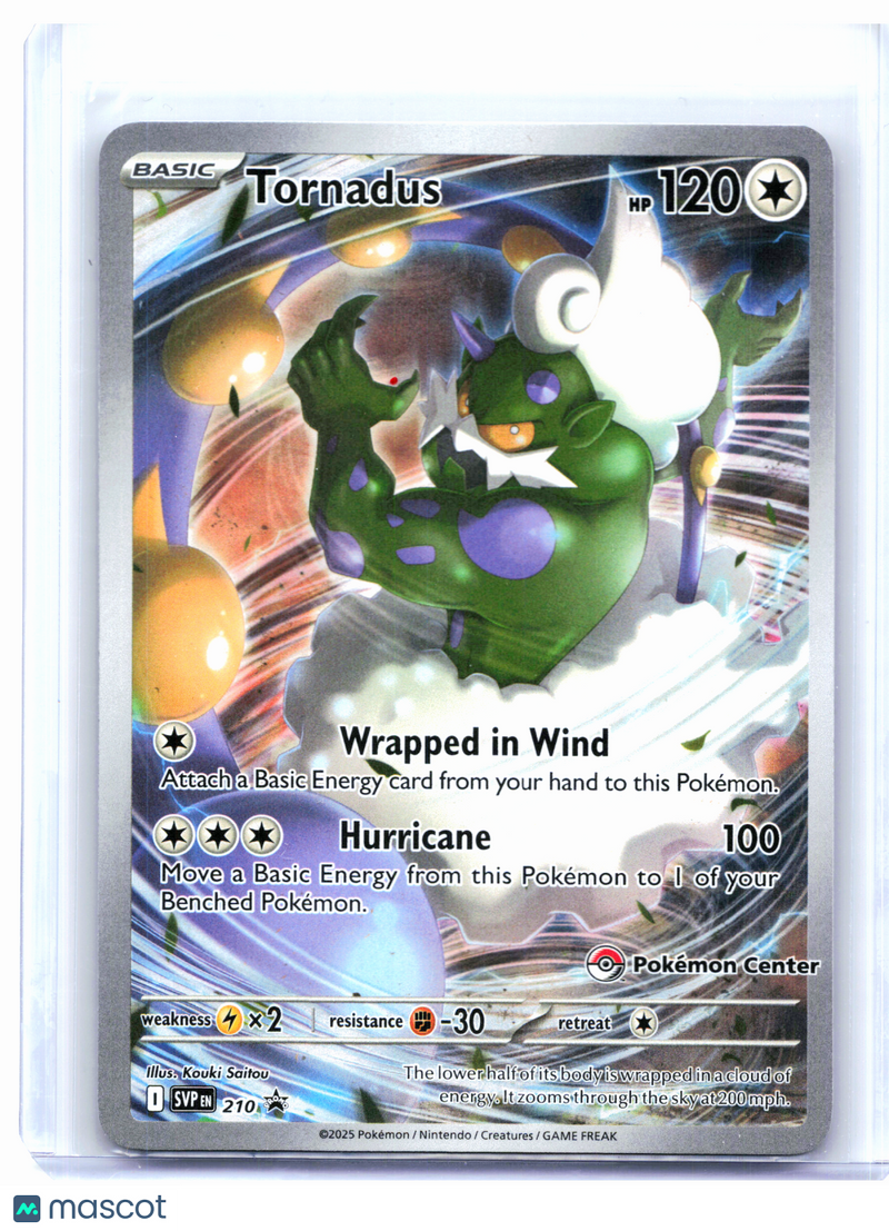 2025 Pokemon—Tornadus (Pokemon Center Exclusive) #210 SVP—Black Star Promo Holo