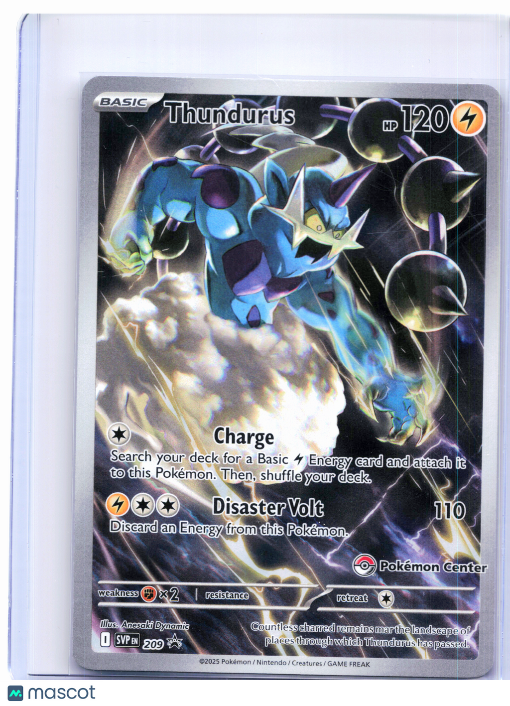 2025 Pokemon—Thundurus (Pokemon Center Exclusive) #209 SVP—Black Star Promo Holo