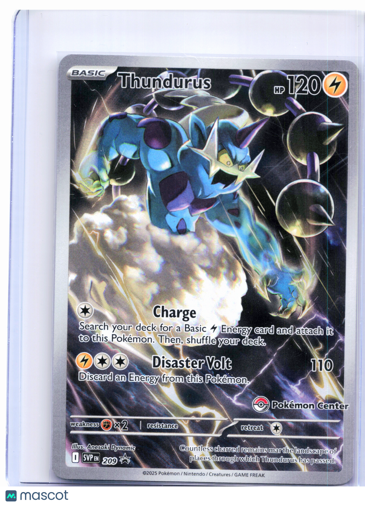 2025 Pokemon—Thundurus (Pokemon Center Exclusive) #209 SVP—Black Star Promo Holo