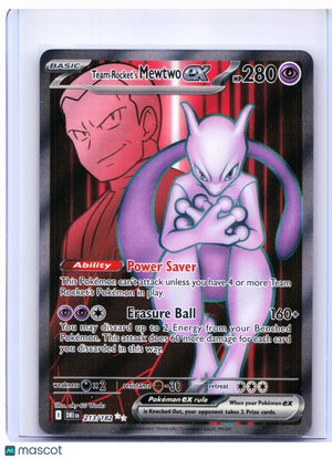 2025 Pokemon—Team Rocket's Mewtwo ex #213/182 Destined Rivals—Ultra Rare Holo