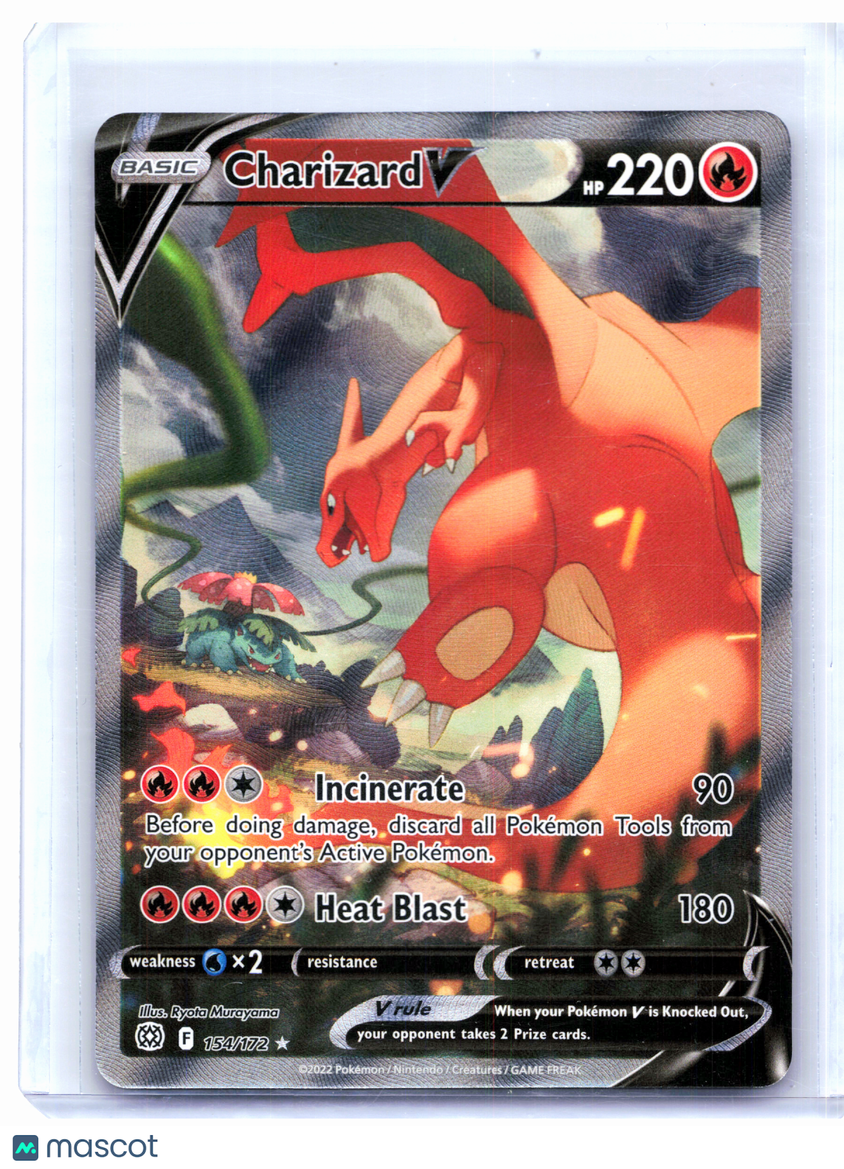 2022 Pokemon—Charizard V (Alternate Full Art) #154/172 Brilliant Stars—UR Holo