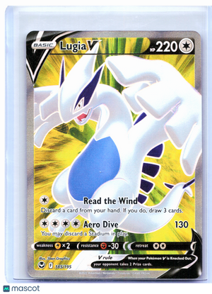 2022 Pokemon—Lugia V (Full Art) #185/195 Silver Tempest—Ultra Rare Holo