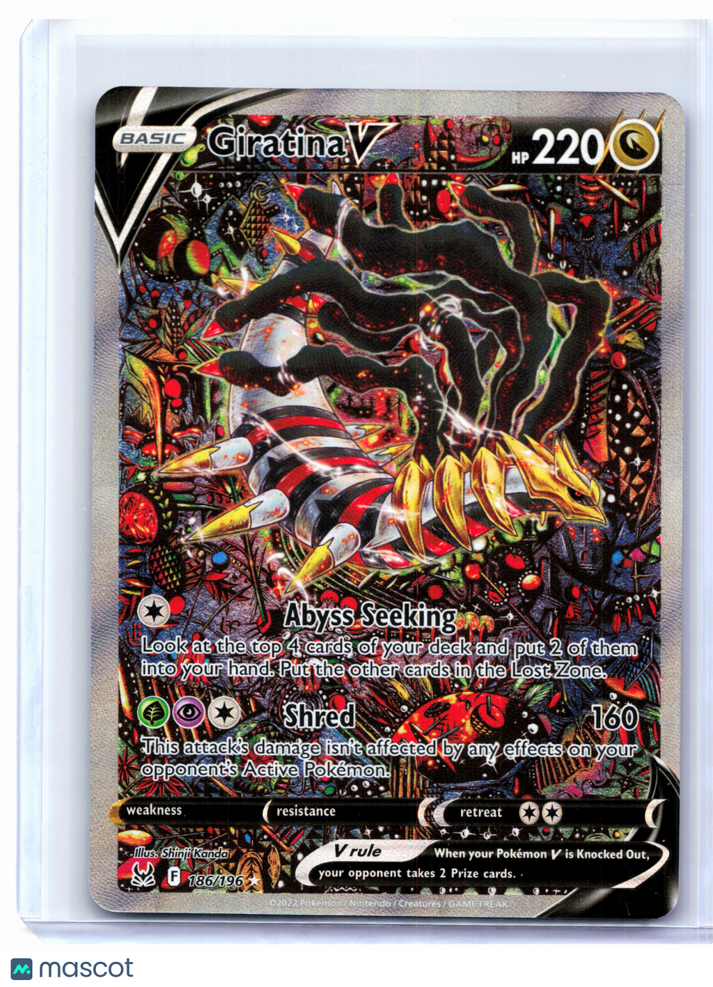 2022 Pokemon—Giratina V (Alternate Full Art) #186 Lost Origin—Ultra Rare Holo