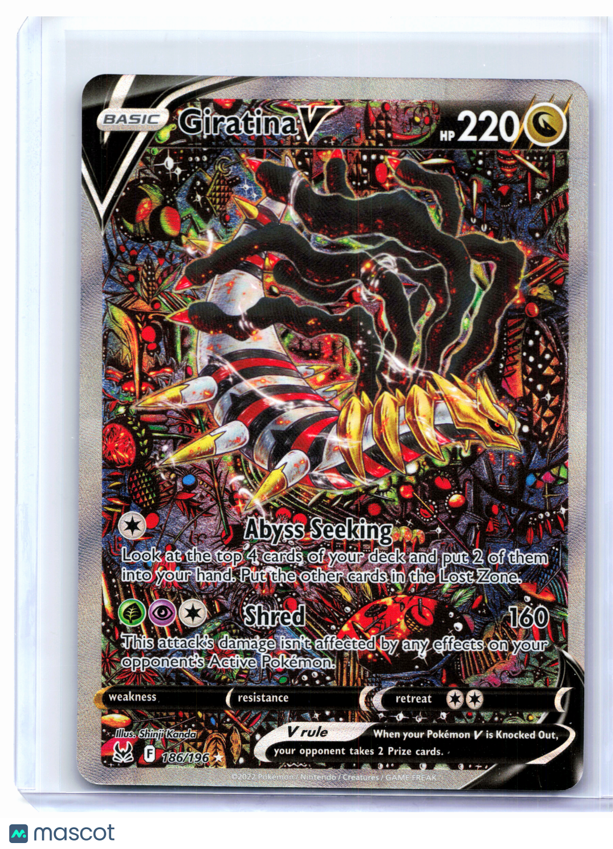2022 Pokemon—Giratina V (Alternate Full Art) #186 Lost Origin—Ultra Rare Holo